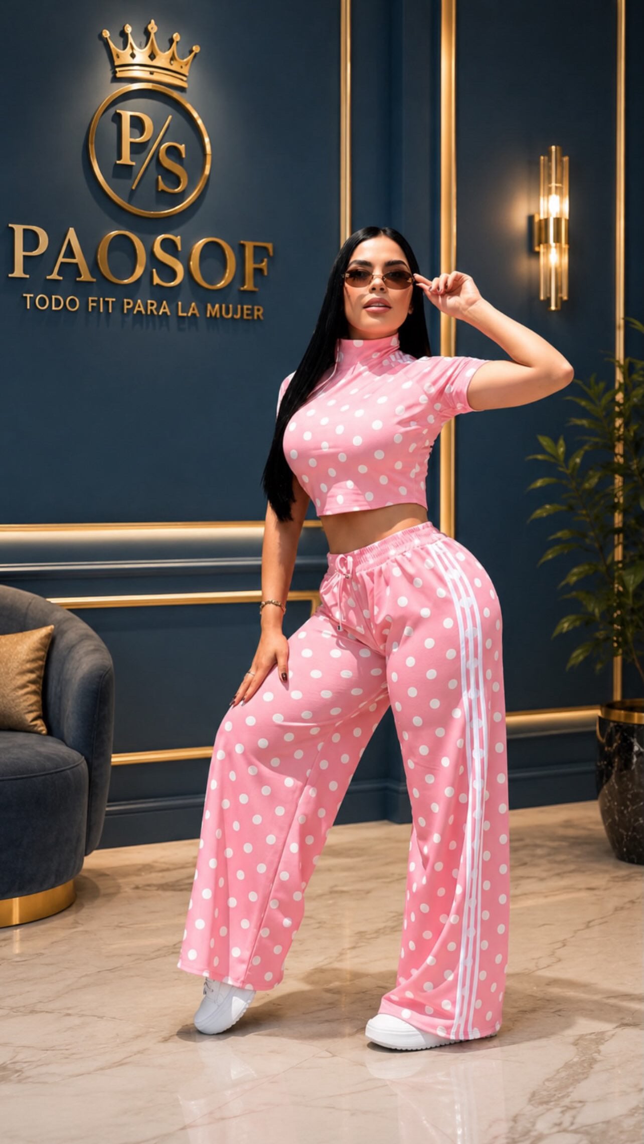 Conjunto pans polka dots